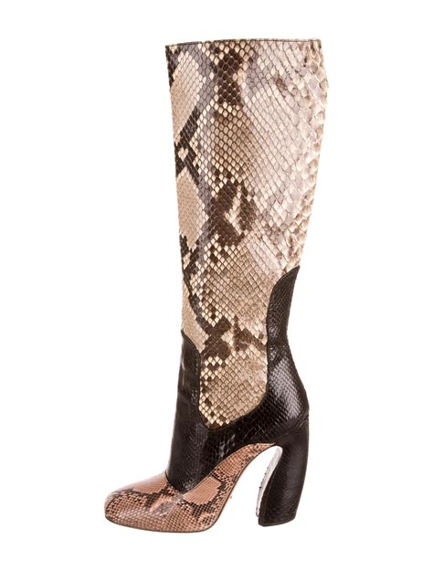 prada women's boots sale|Prada snakeskin boots.